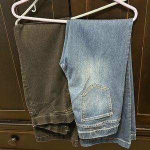 2 pair cello pull on jeans - large